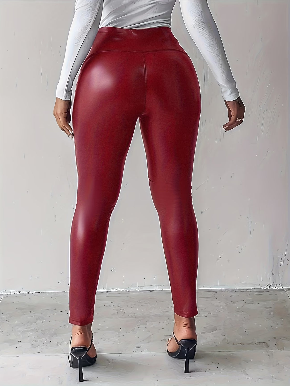 Elegant Solid Color Tight Skinny Pants
