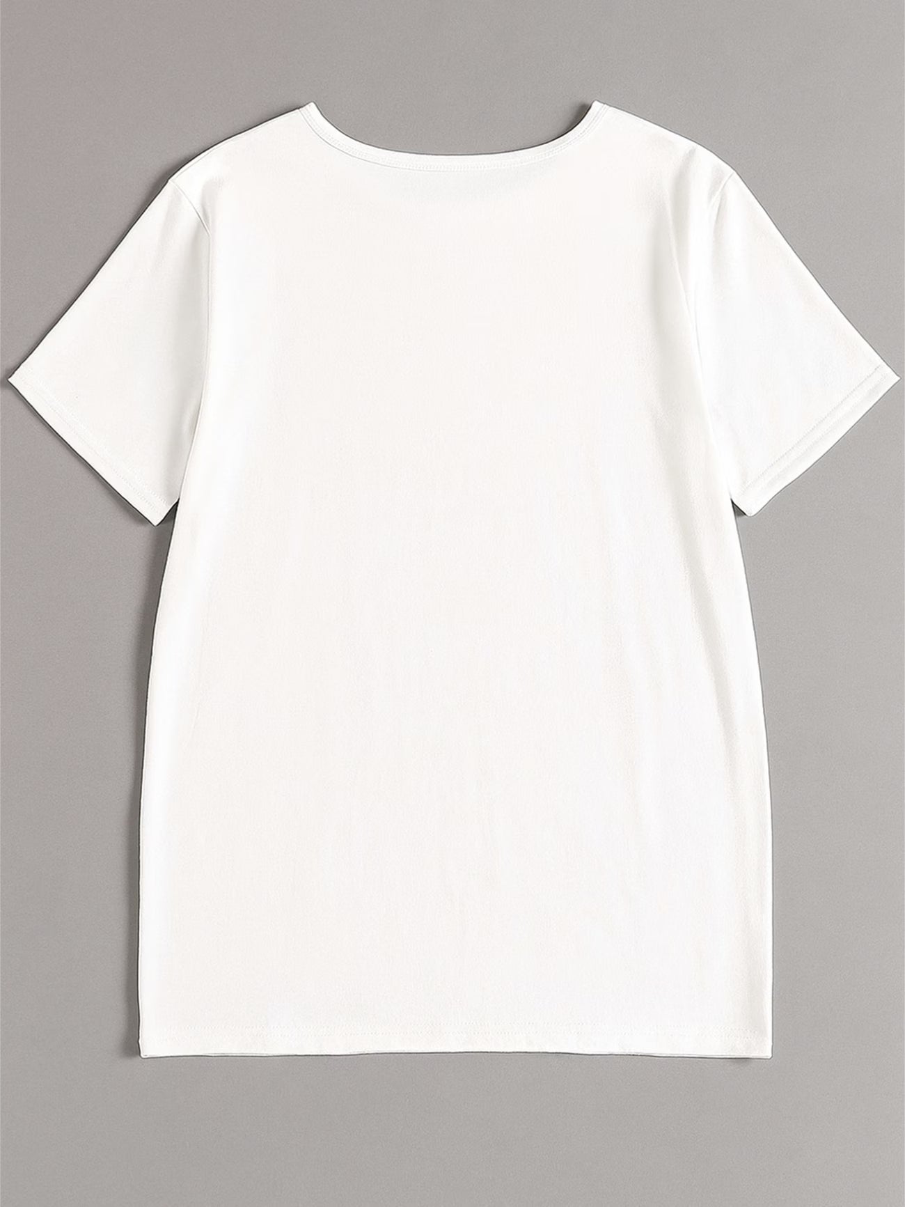 Encourage Yourself Slogan Tee – Plus Size Round Neck Short Sleeve