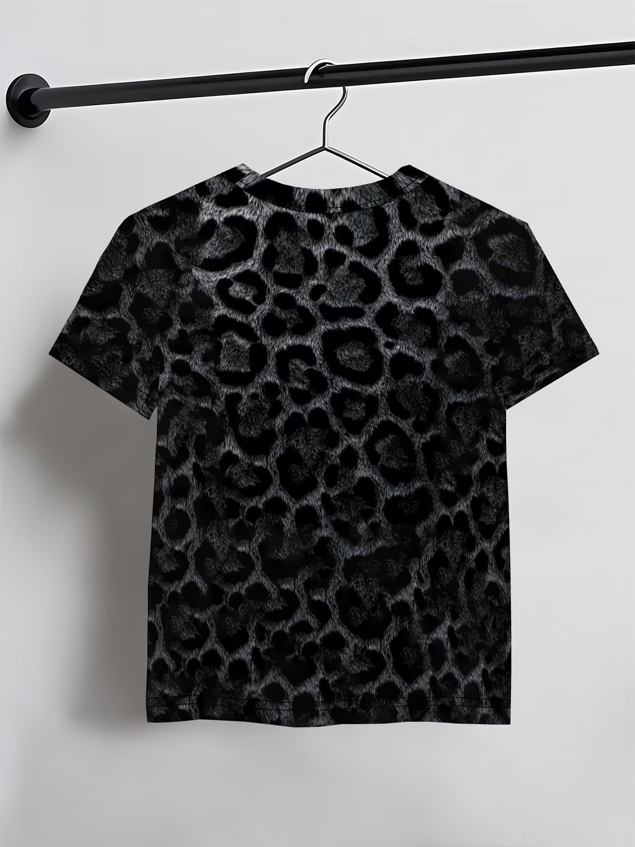Leopard Print Sequin Top
