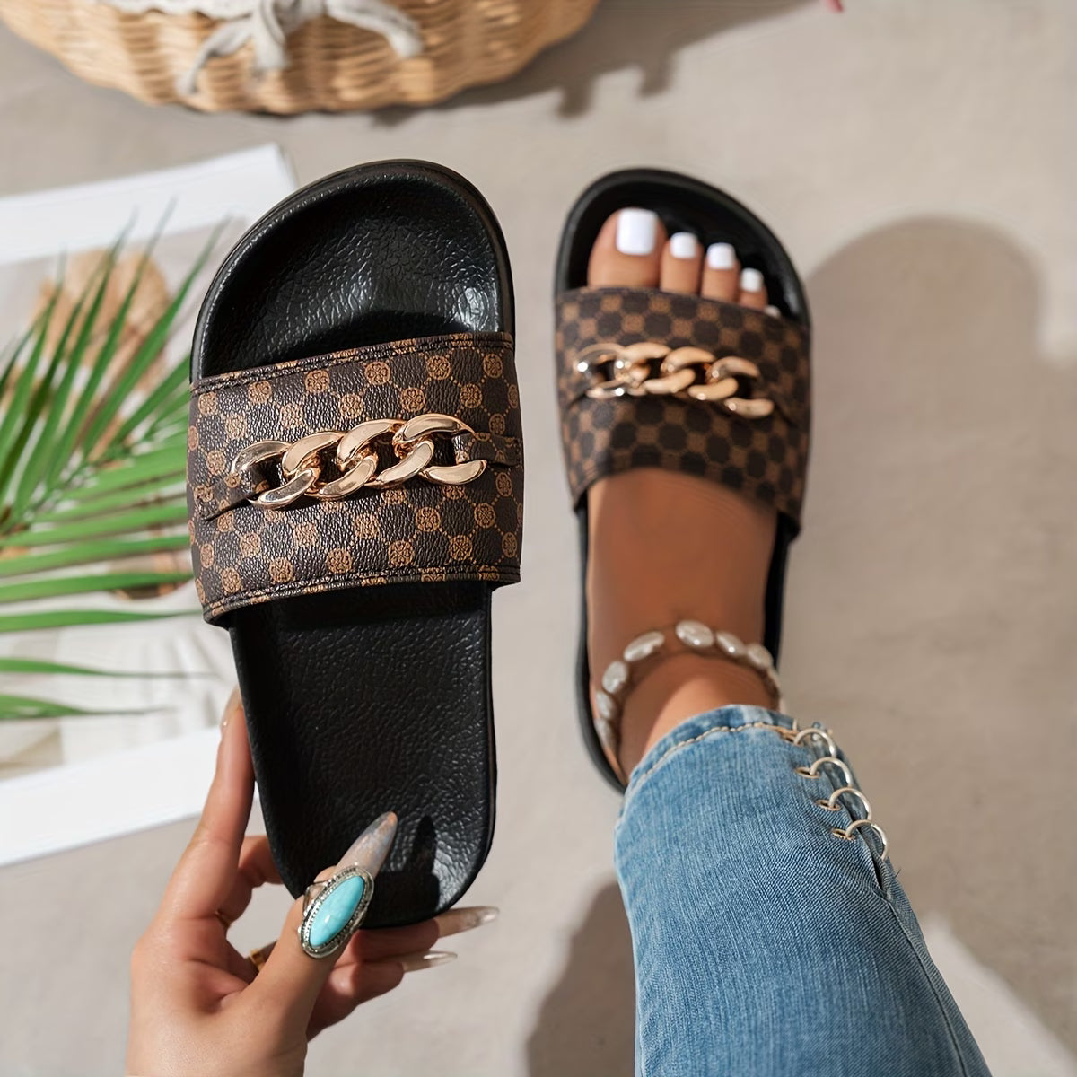 Summer Stylish Sandals with Chain