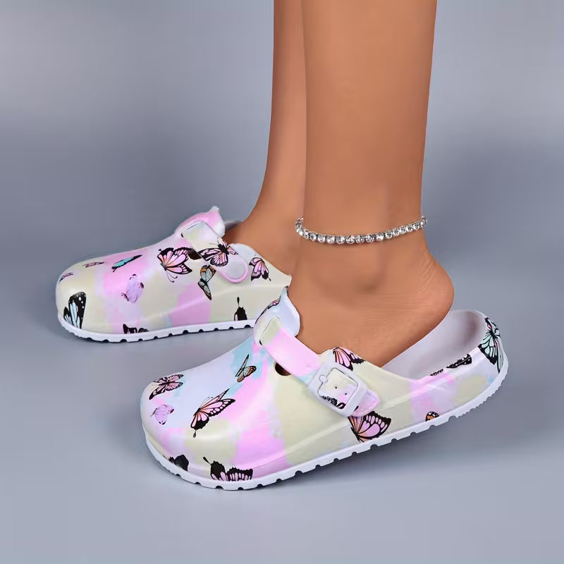 Women'S Fashionable Printed Clogs