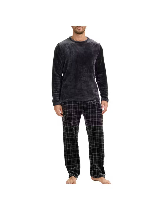Mens Fleece Pyjama Set