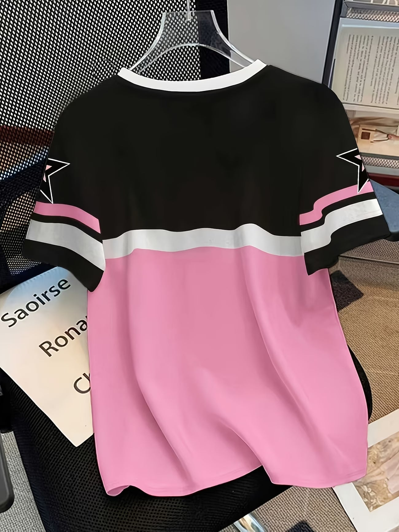 Plus Size, Women's Round Neck Printed T-Shirt