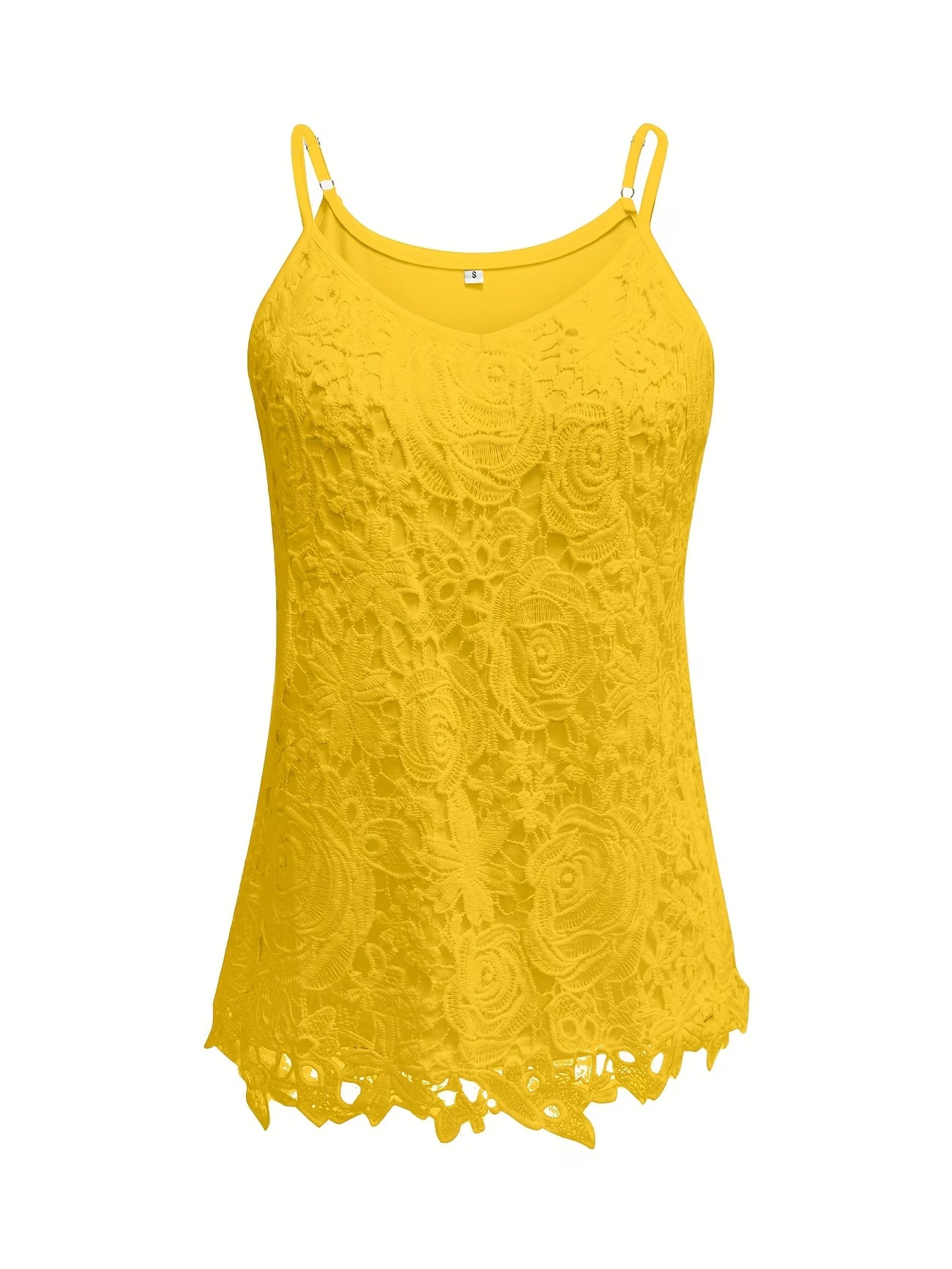 Women's Lace Patchwork V-Neck Camisole Top – Sleeveless