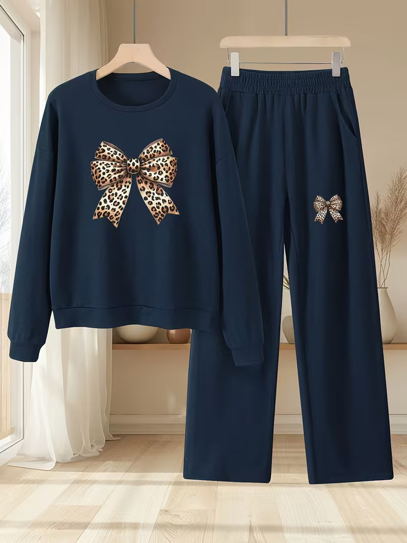 2pcs Set Autumn-Winter New Butterfly Print