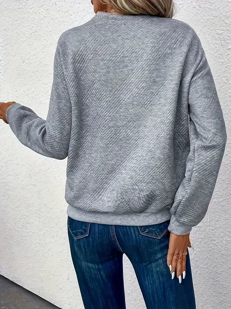 Women's Casual Elegant Asymmetrical Neck Sweater