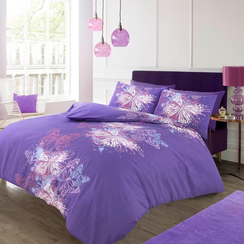 Butterflies Printed Luxurious Modern Style Duvet Cover Sets
