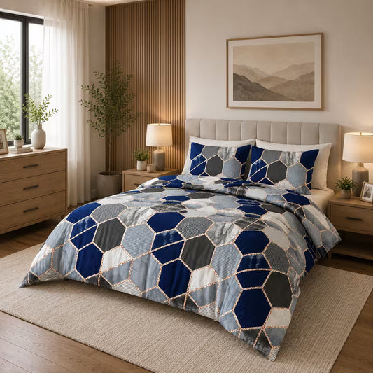 3-Piece Printed Duvet Cover Set