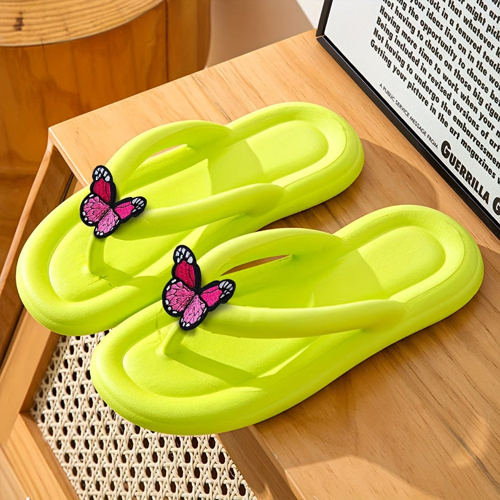 Women's Zigzag Clip-Toe Butterfly Slippers