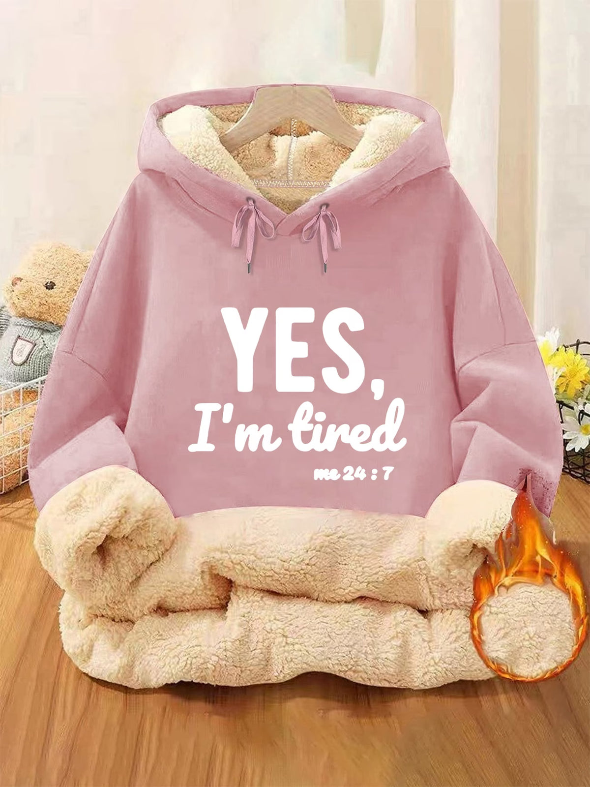 Women's Thick Fleece-Lined Pocket Hoodie