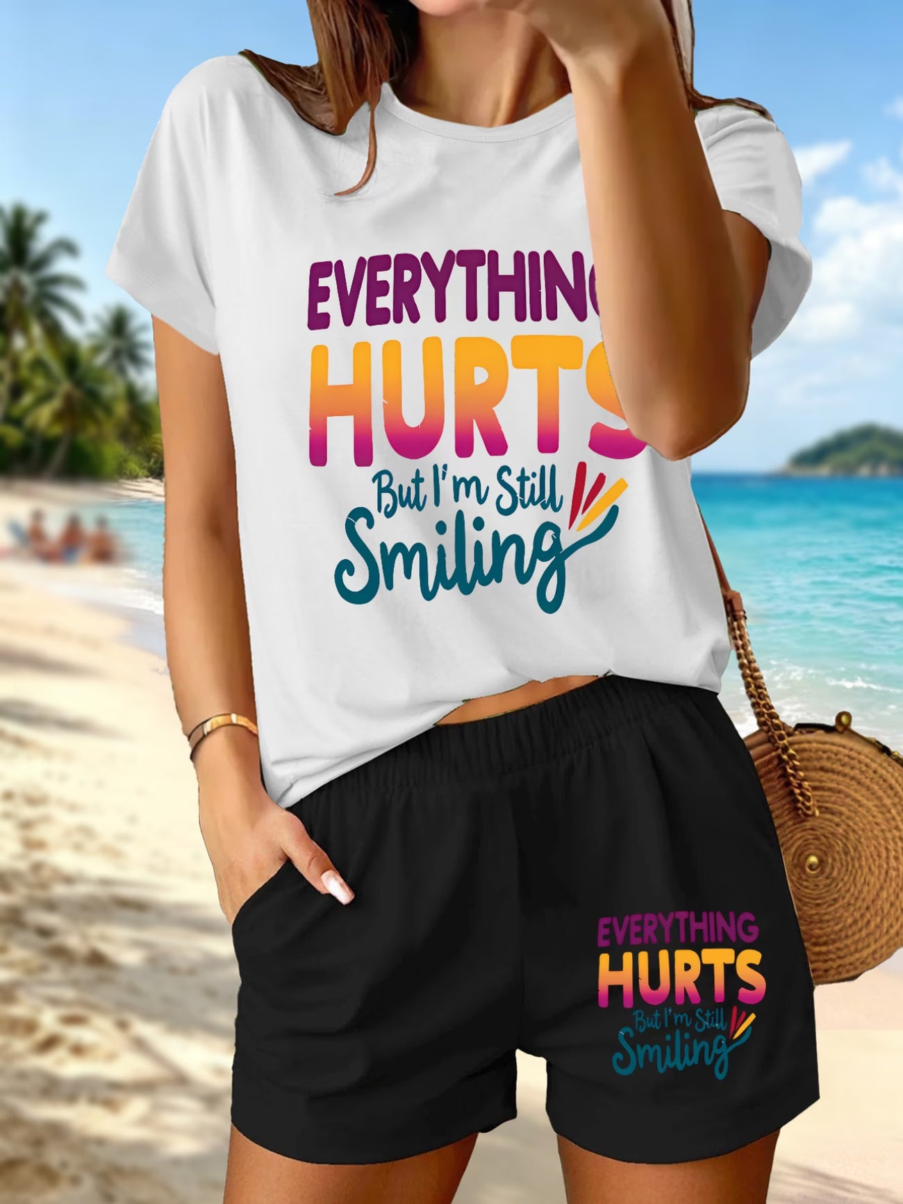 Everything Hurts But I'm Still Smiling Athletic Set