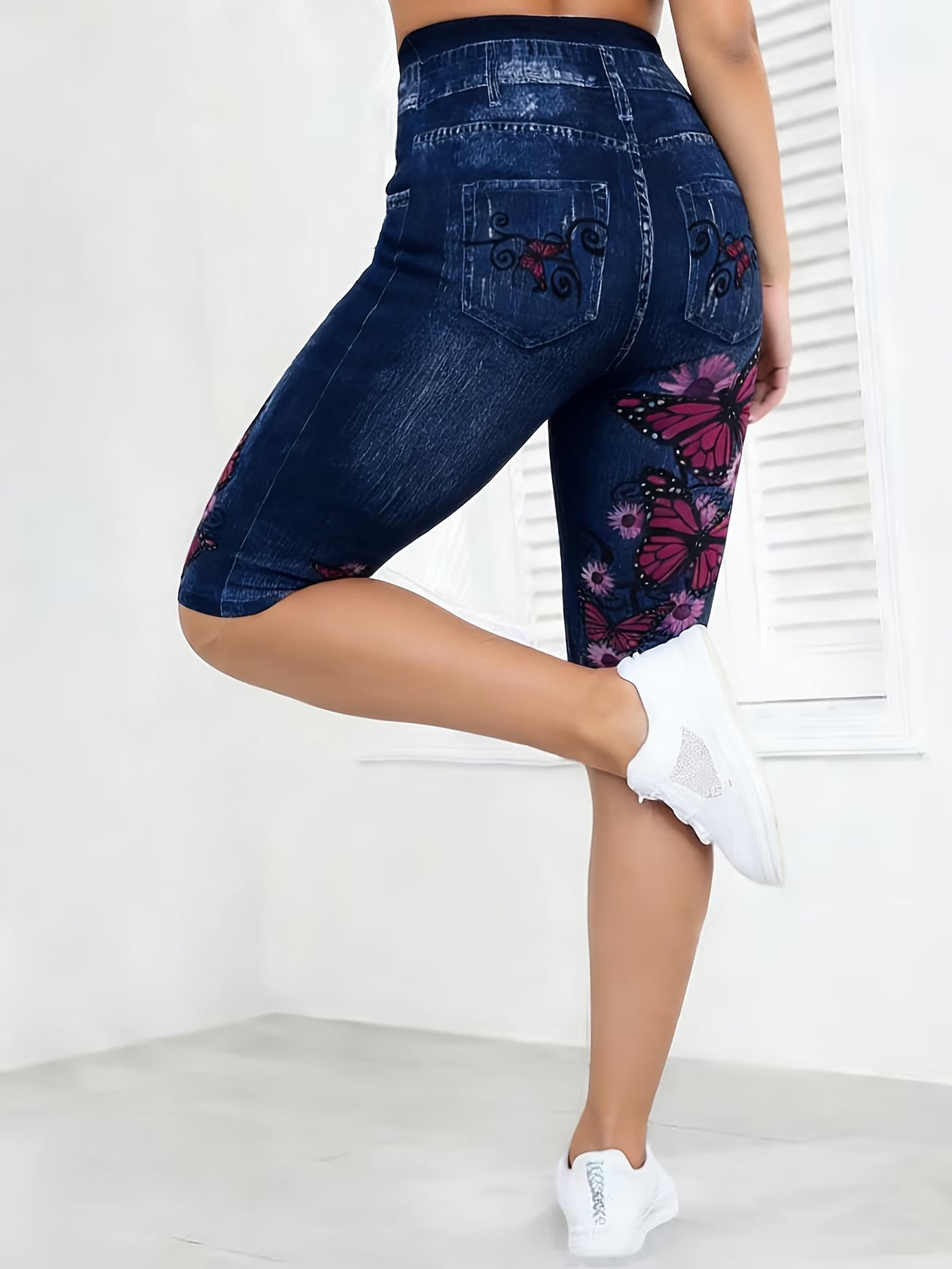 Printed Leggings - Not Denim Fabric