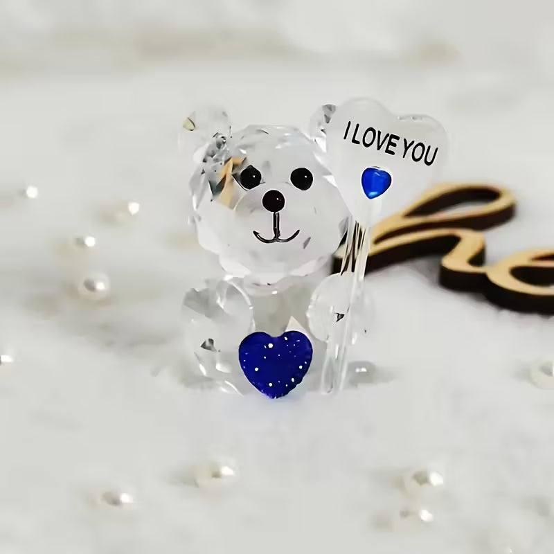 Enchanting Crystal Bear Sculpture