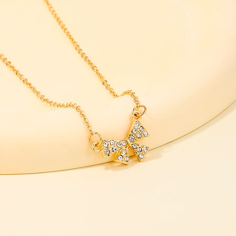 Sweet Light Luxury Bow Necklace
