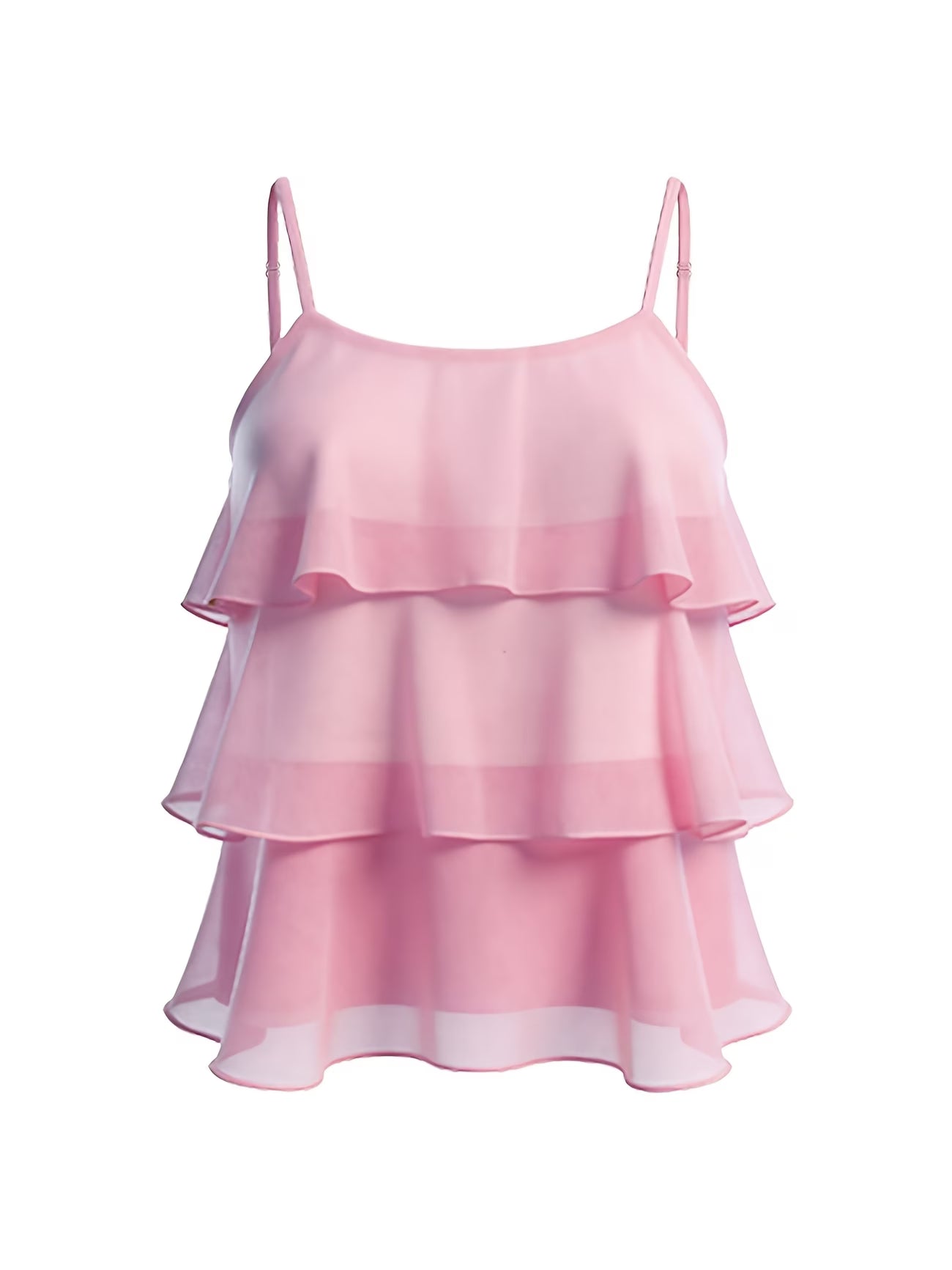 Women's Three-Layer Lotus Leaf Chiffon Sling Dress