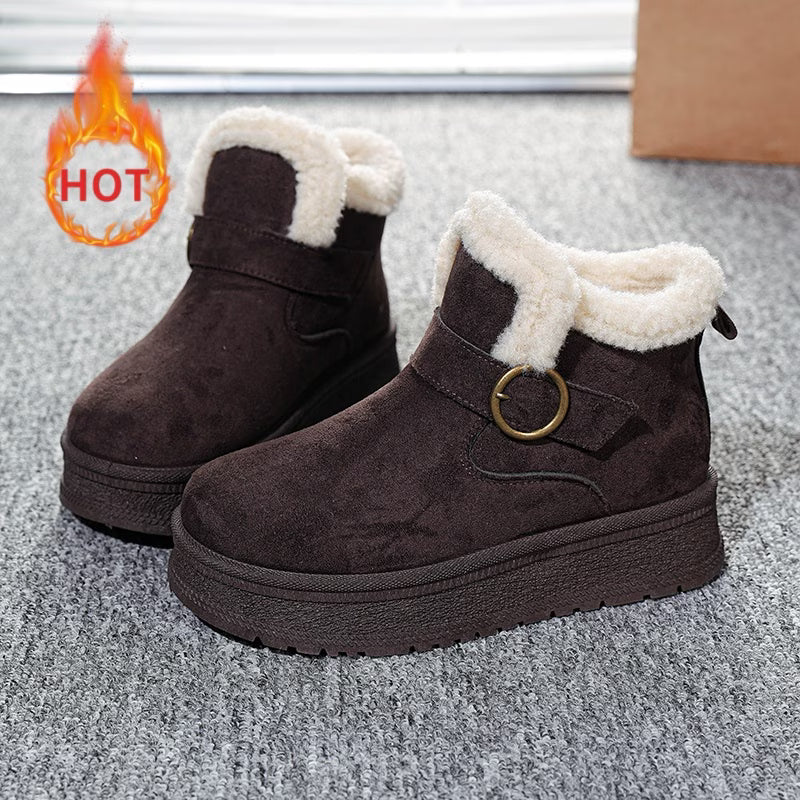Women's Thick-Soled Fleece-Lined Warm Ankle Boots