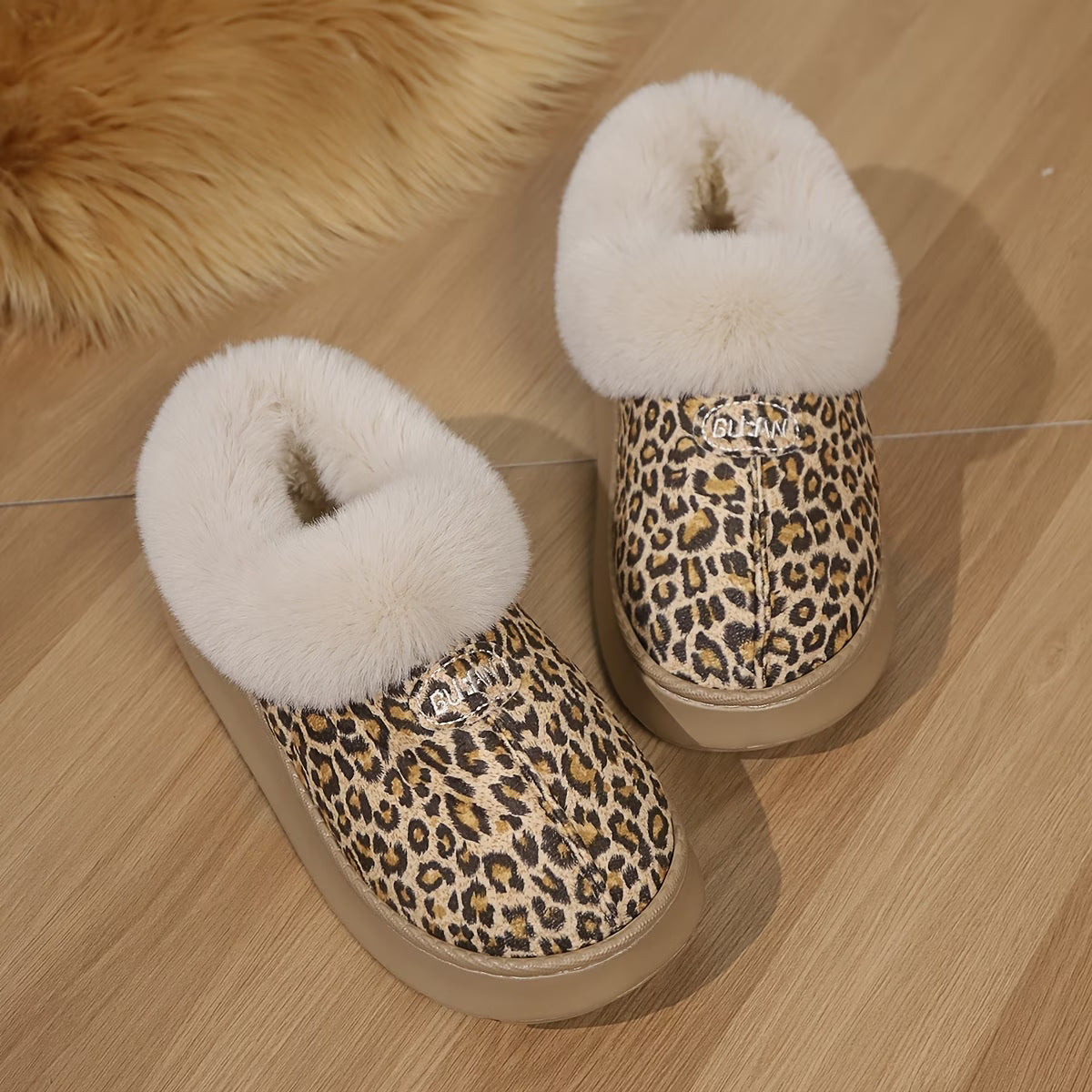 Unisex Warm Plush Indoor Slippers – Low-Top Winter Home Shoes