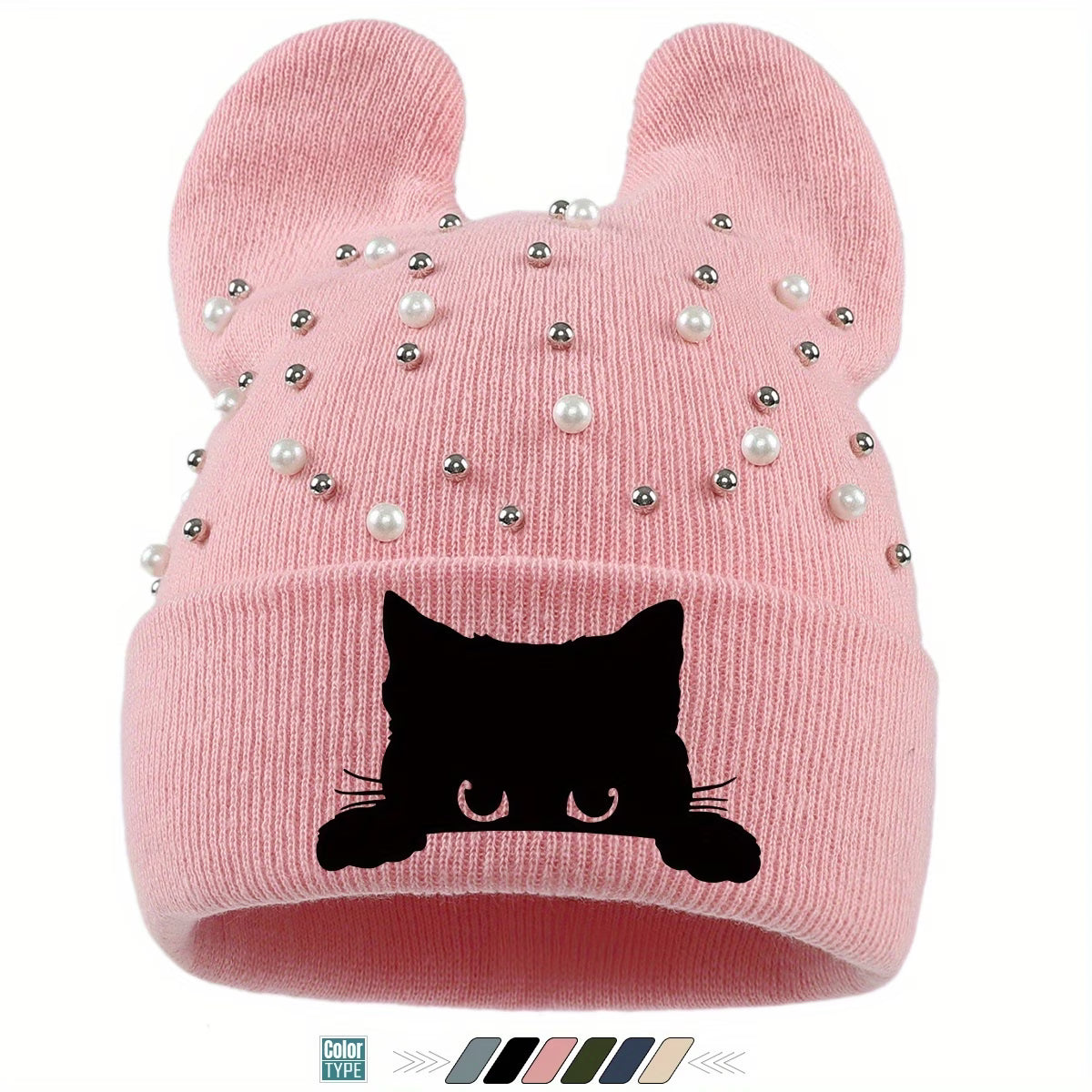 "Judging You Silently" Cat Ears & Devil Horns Beanie – Unisex