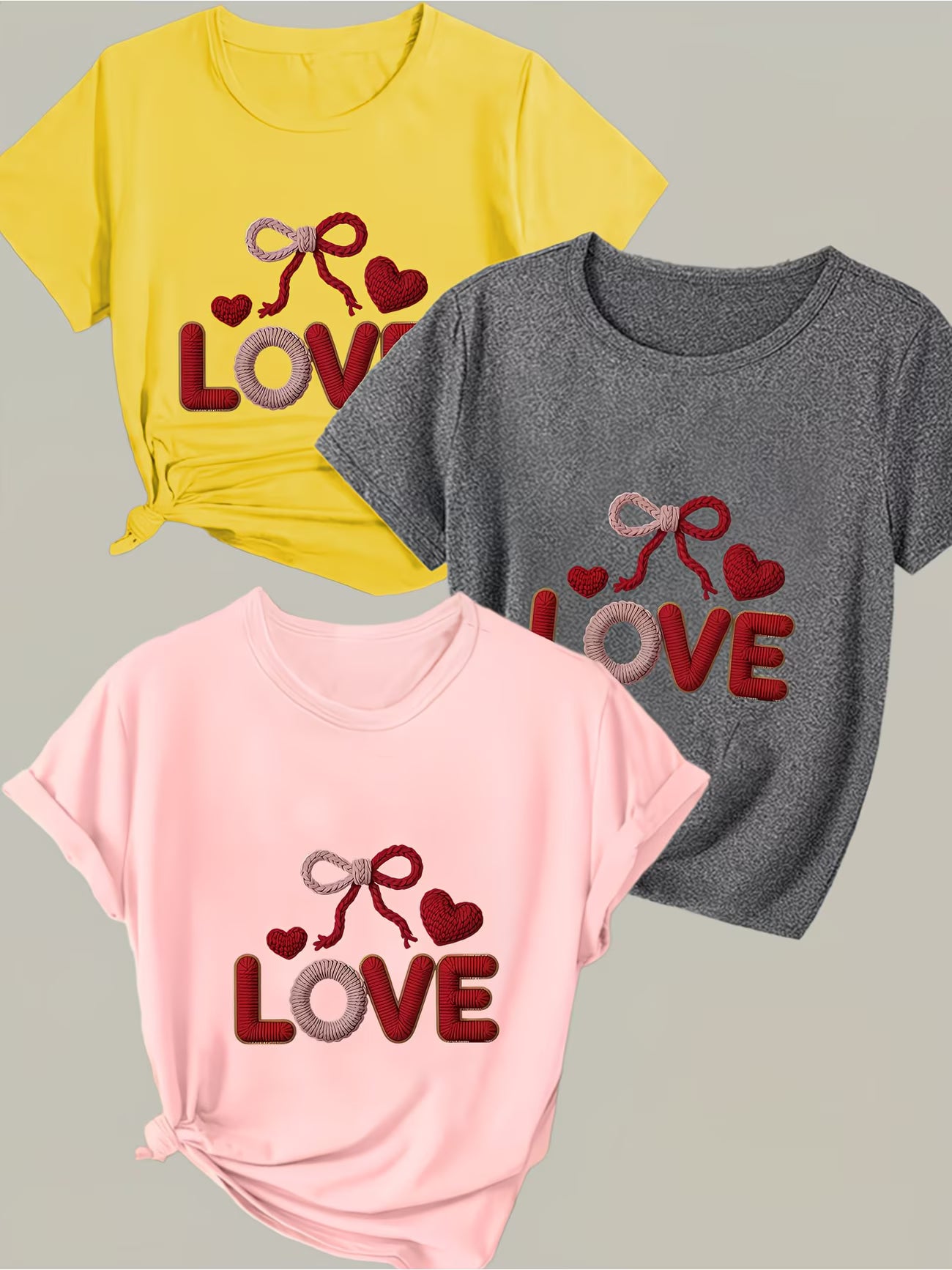 Three-Pack Women's Short-Sleeve T-Shirt Stretch Tops