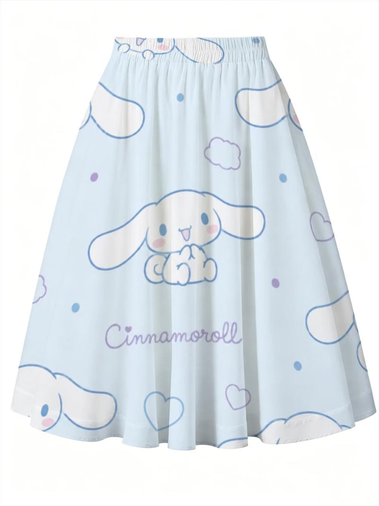 Women's Flared Midi Skirt – Cinnamoroll Print