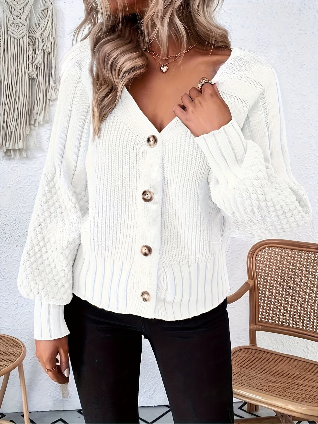 Button-Up Cardigan Sweater