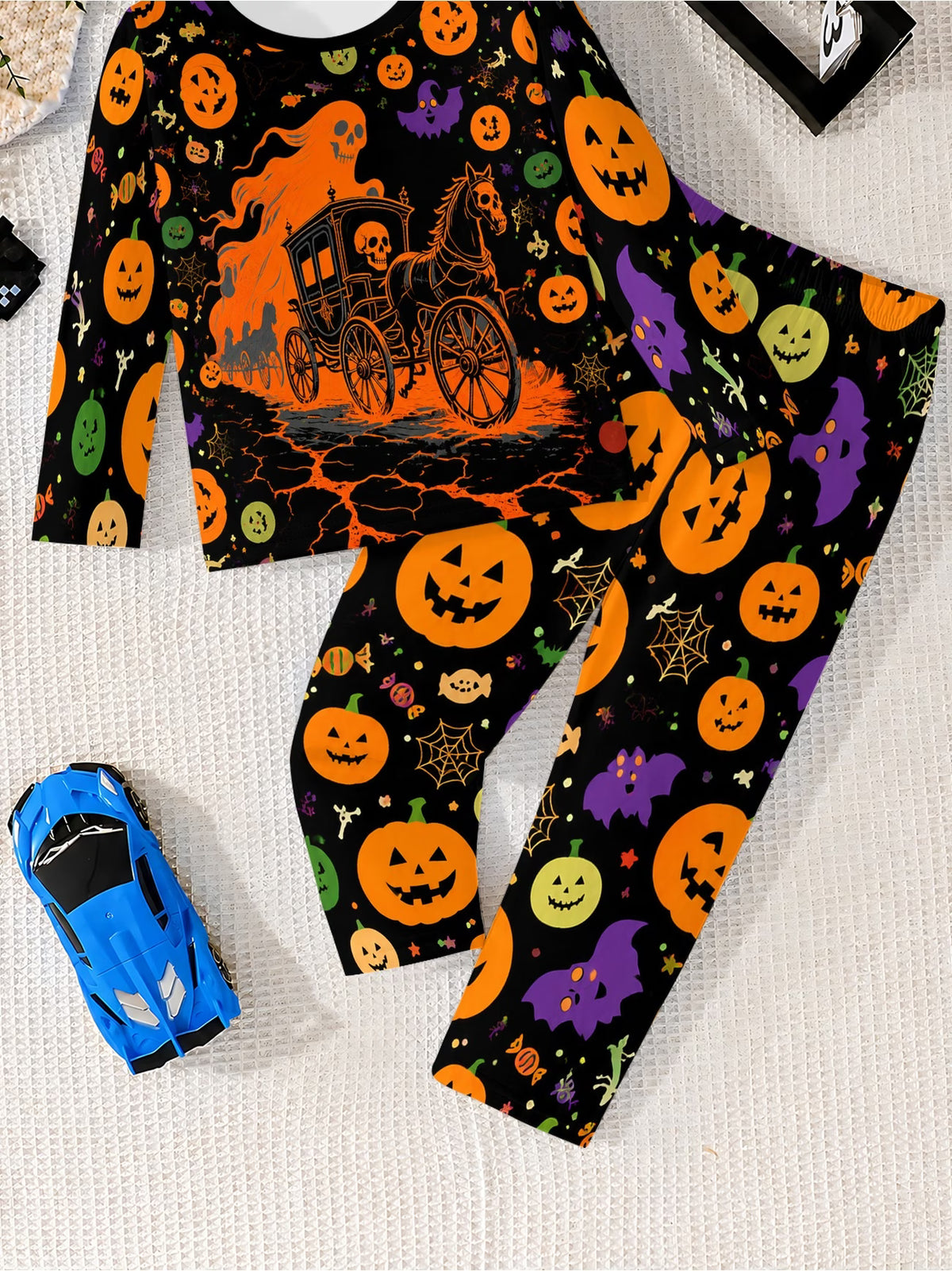 Boys’ Halloween Long-Sleeve T-Shirt & Trousers Set