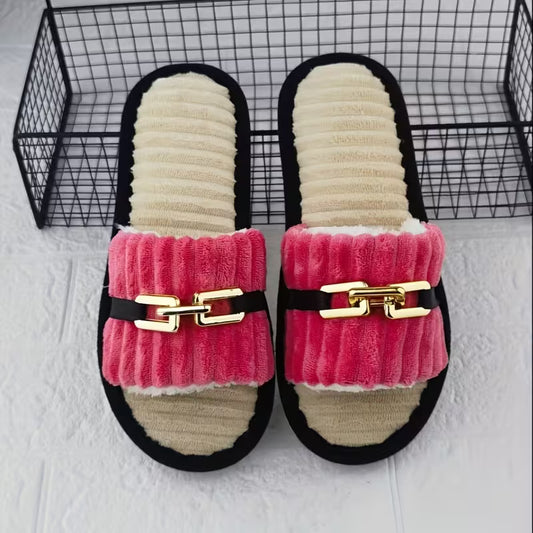 Four Seasons Open-Toe Women's Home Slippers