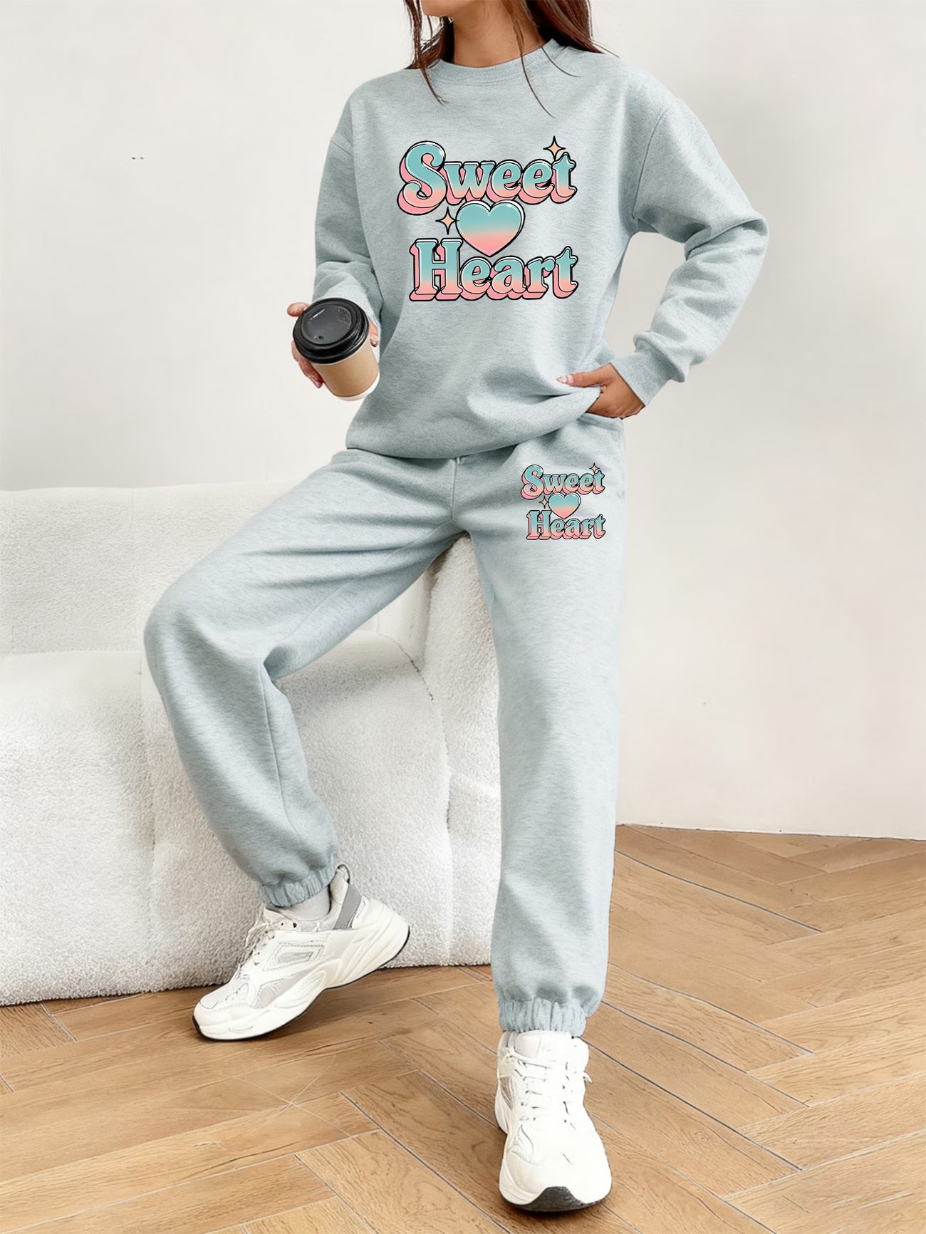 Sweetheart Graphic Print 2pcs Set