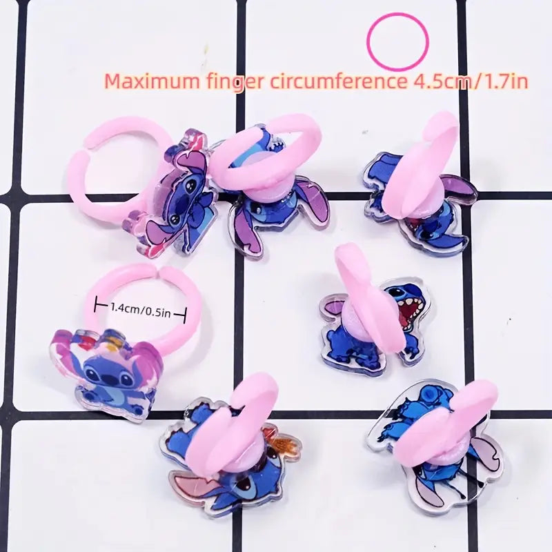 Stitch 36pcs Ring Set with Heart-Shaped Display Case,