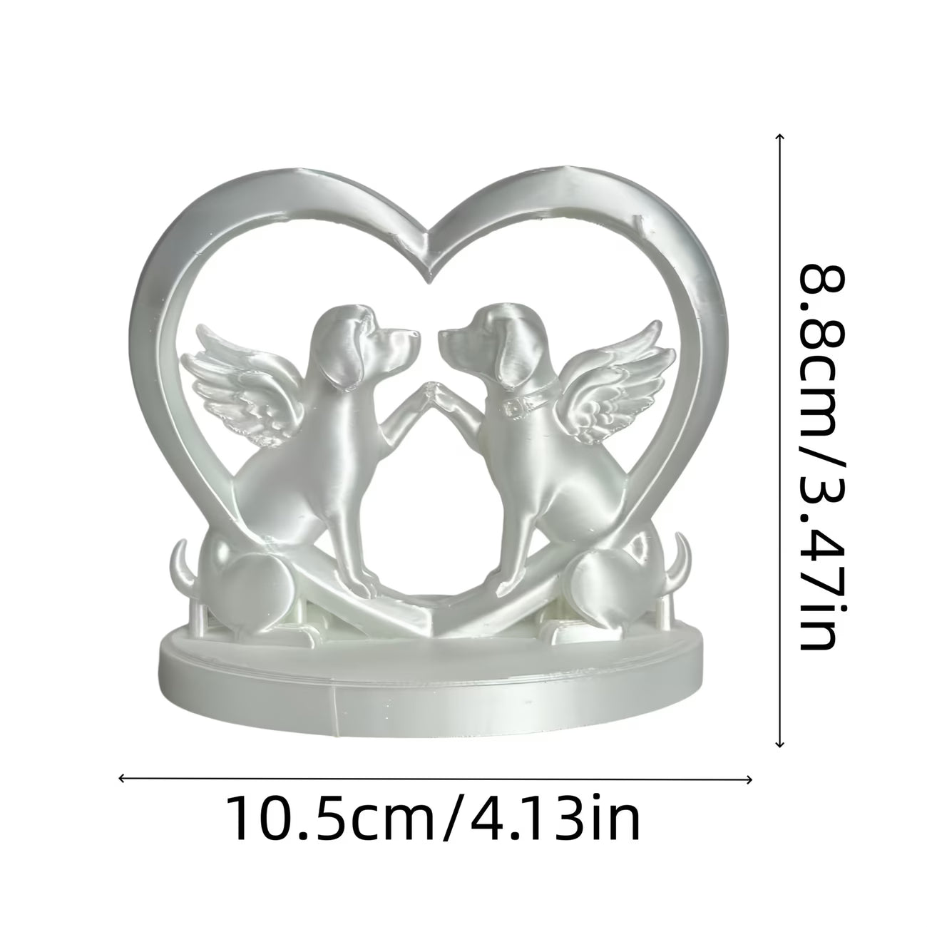 Winged Guardian Dog Sculpture | Nordic Minimalist Ornament