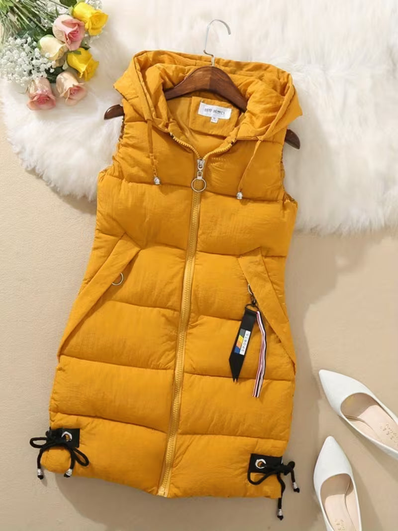 Elegant Sleeveless Vest Women's Elegant Sleeveless Long Vest - Winter Warm Coat