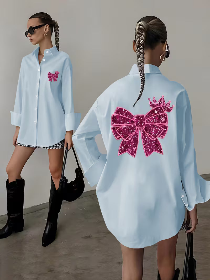 Top, Shirt, Fashion Women's Wear, bow print