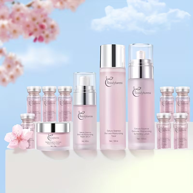 12pcs Cherry Blossom Essence Face Care Set