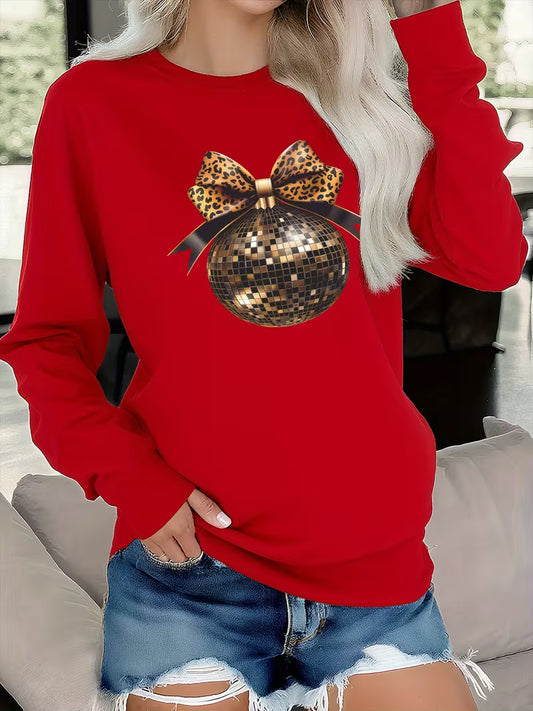 Red with Leopard Print Bow
