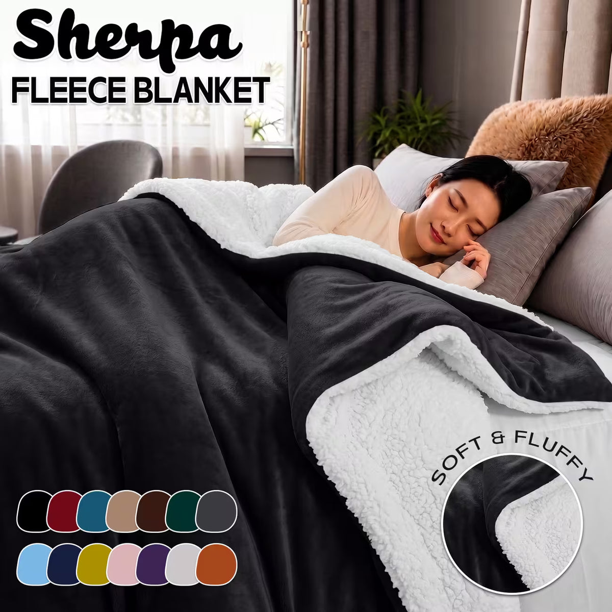 Double-Sided Sherpa Blanket