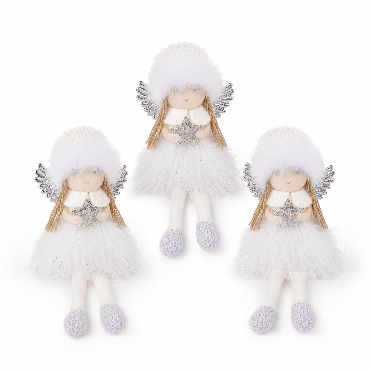 3pcs Christmas Angel Decoration Set