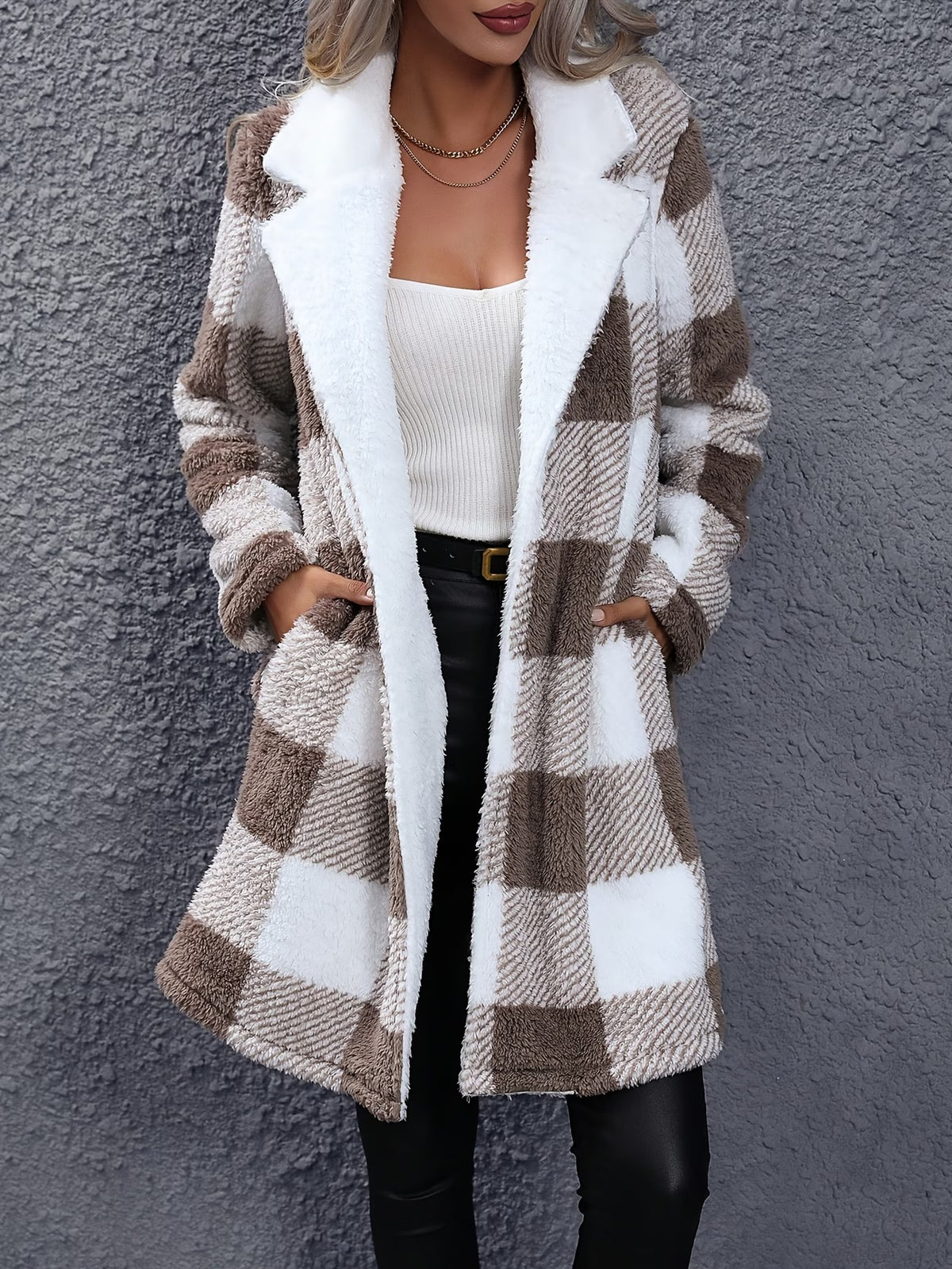 Women's Plaid Plush Autumn/Winter Jacket