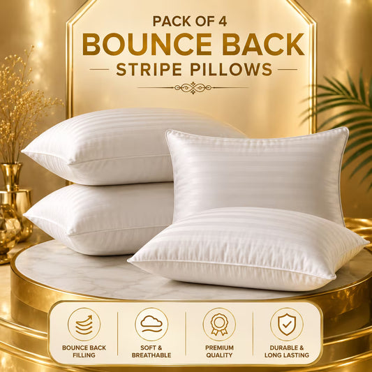 Pack of 4 Soft Bounce Back Bed Pillows