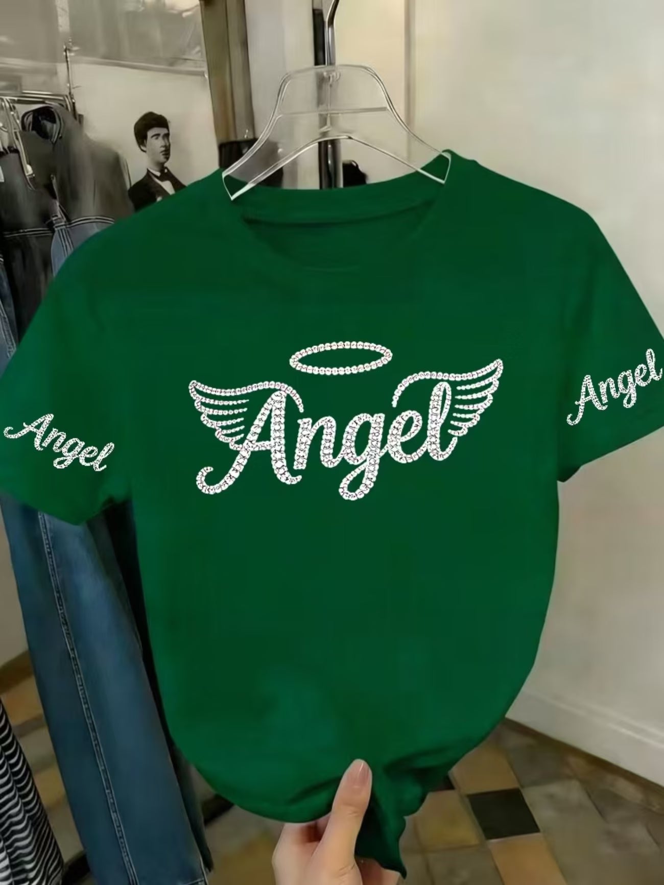 Angel Letter Print T-Shirt