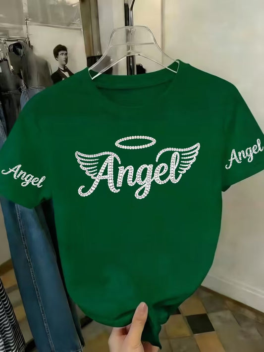 Angel Letter Print T-Shirt