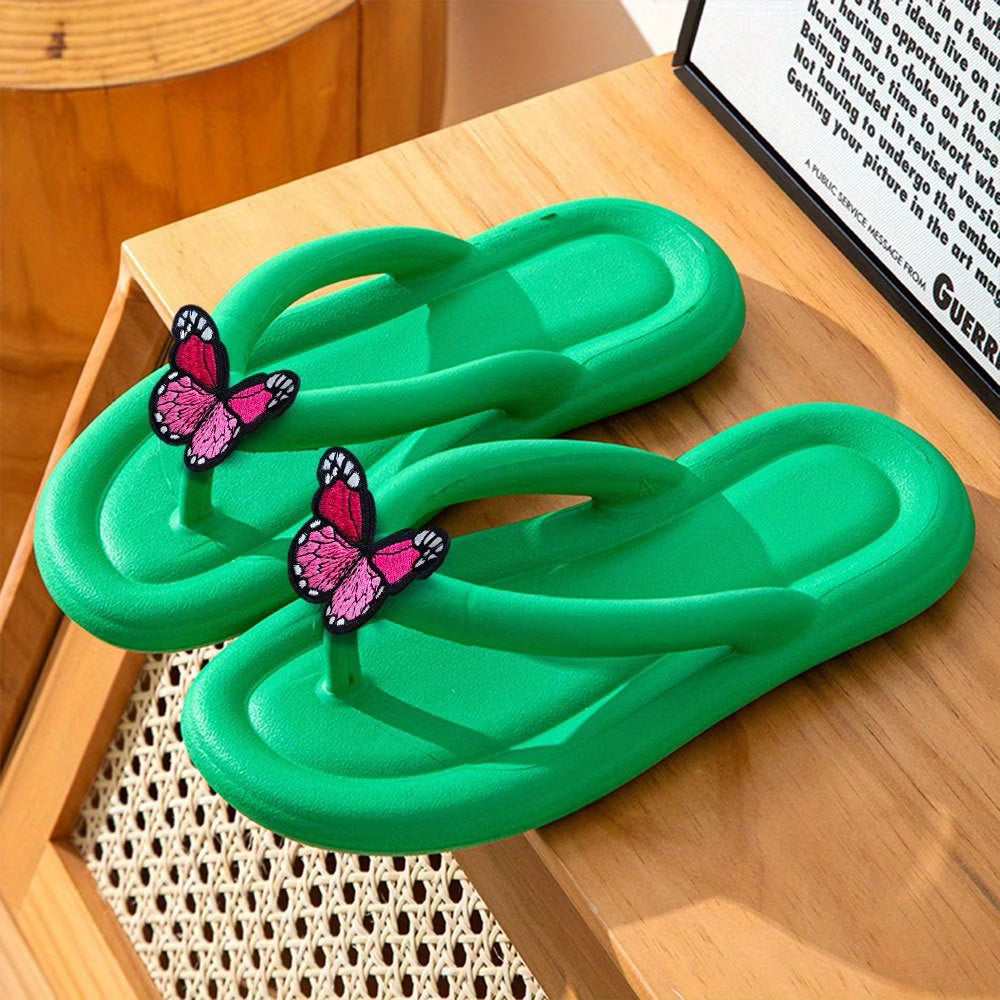 Women's Zigzag Clip-Toe Butterfly Slippers