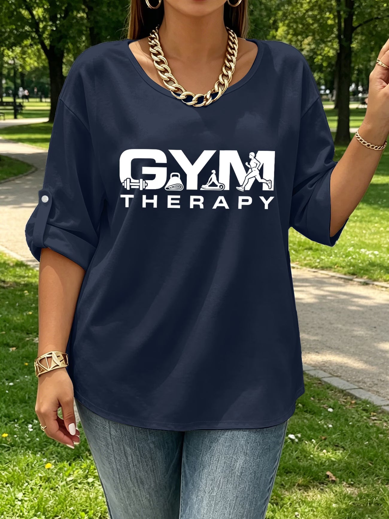 Sporty Print Relaxed Tee