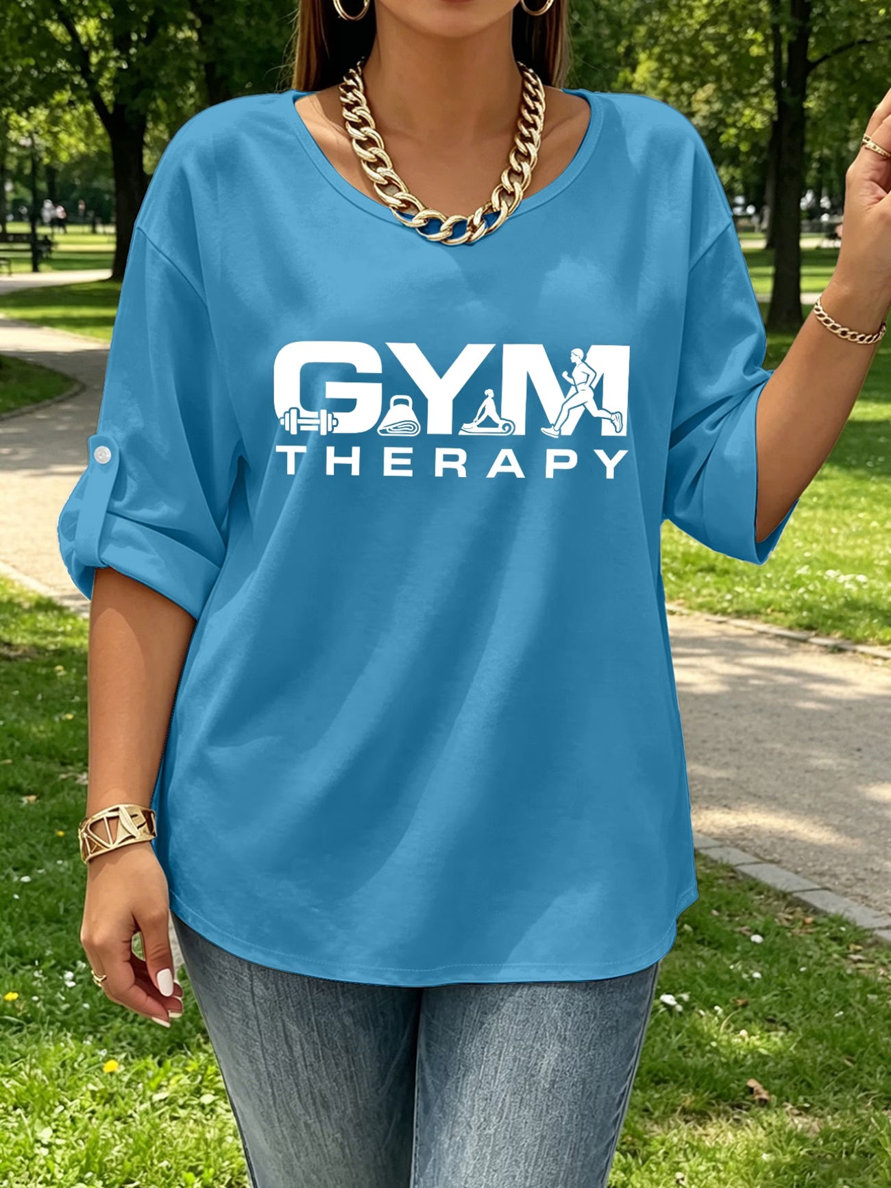 Sporty Print Relaxed Tee