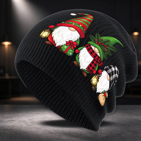 Christmas Gnome Print Unisex Winter Beanie