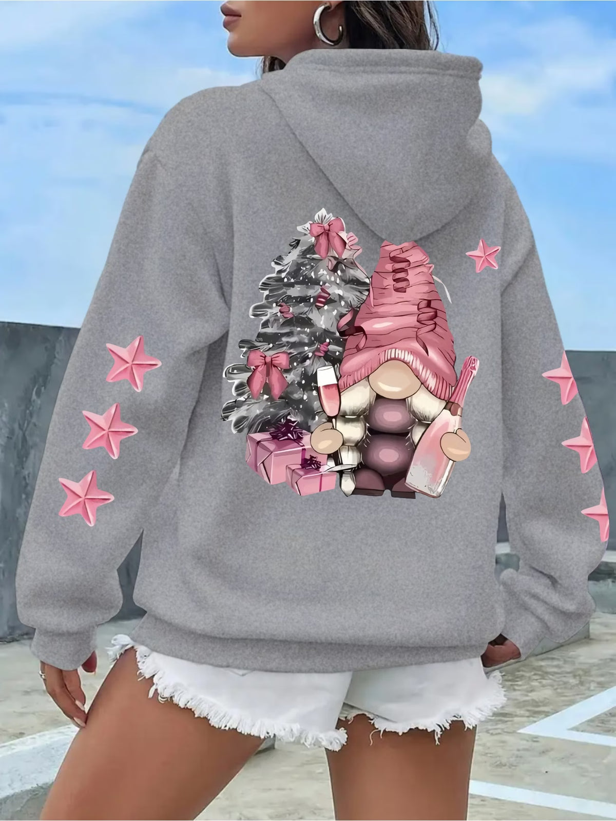 Women's Christmas Santa Pattern Printed Sweatshirt