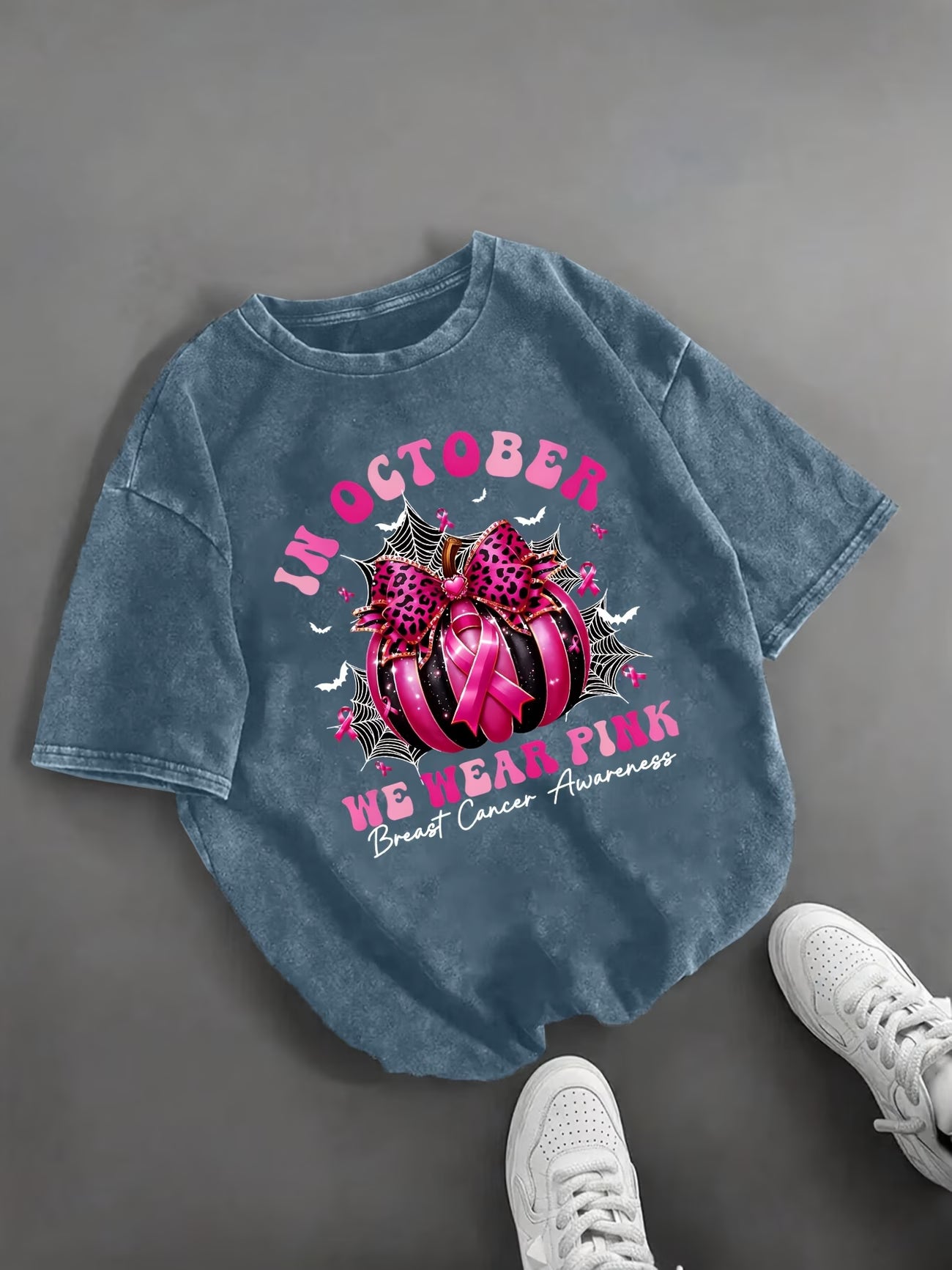 Pink Flirty Pumpkin Graphic Print Top