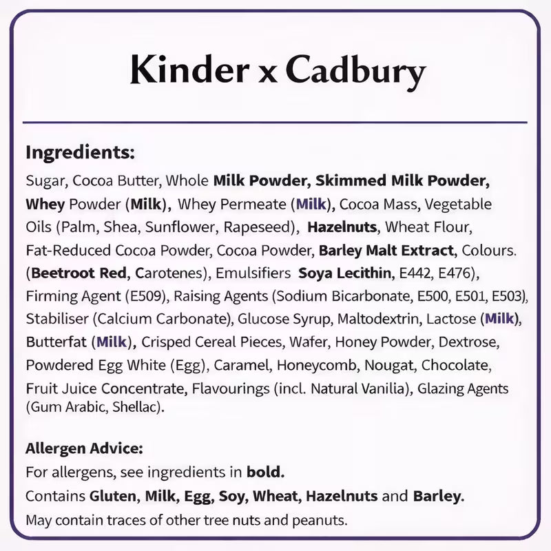 Kinder x Cadbury Postal Box | Twirl, Timeout & Chomp