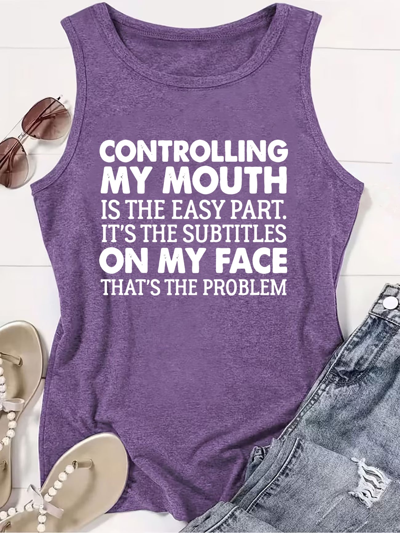 Women's Sarcastic Slogan Tank Top | Sleeveless Graphic Vest