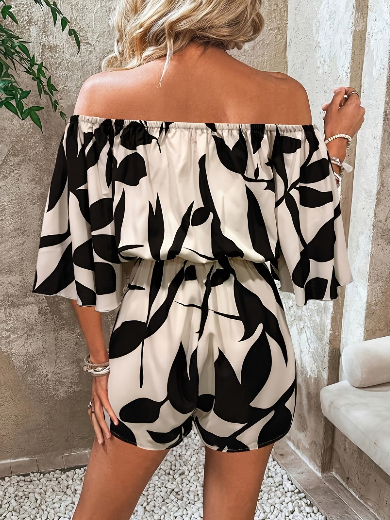 Women's Off-the-Shoulder Summer Jumpsuit
