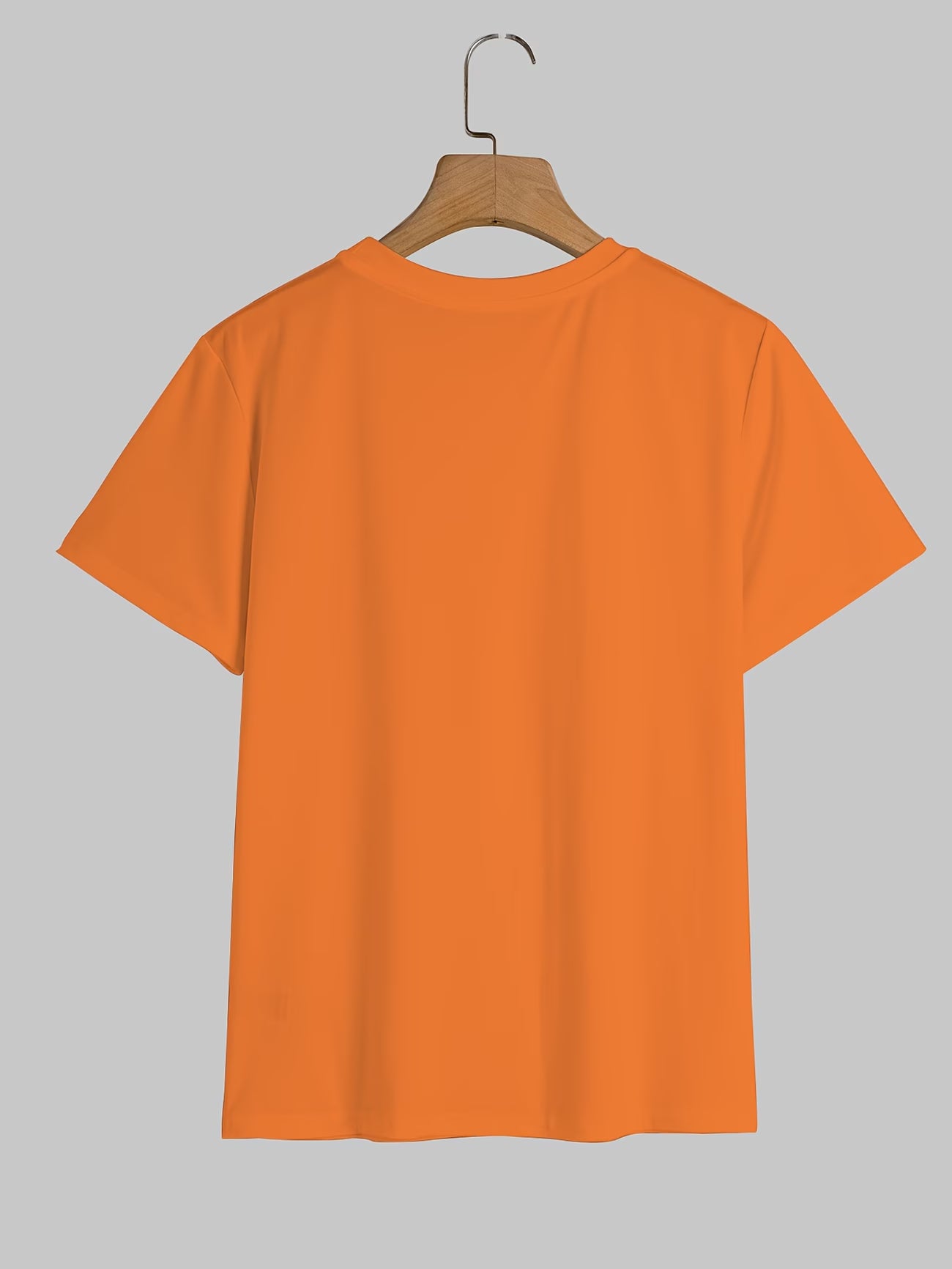 Halloween Ghost Carrying a Pumpkin T-Shirt – Short Sleeve Round Neck